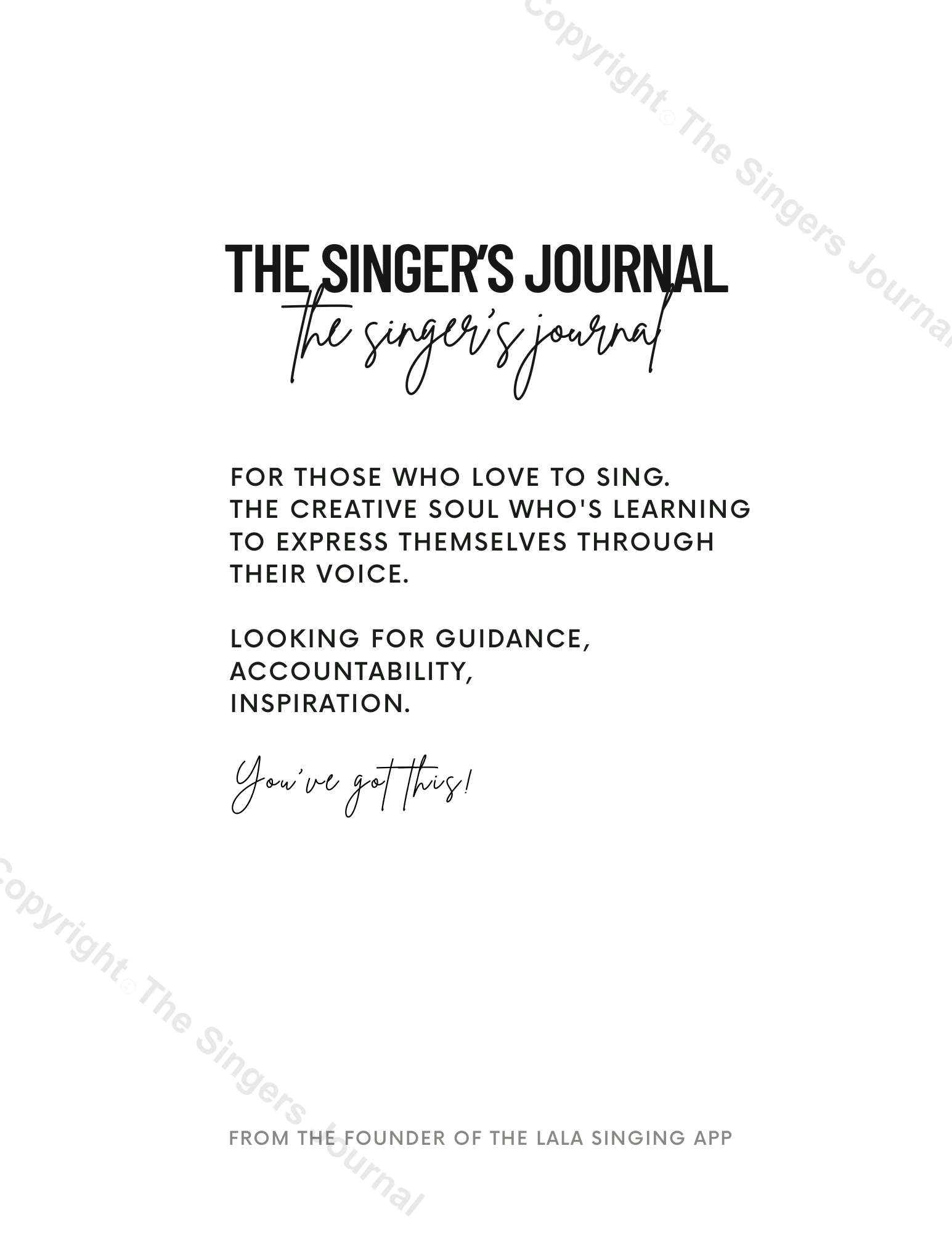 The Singer's Journal