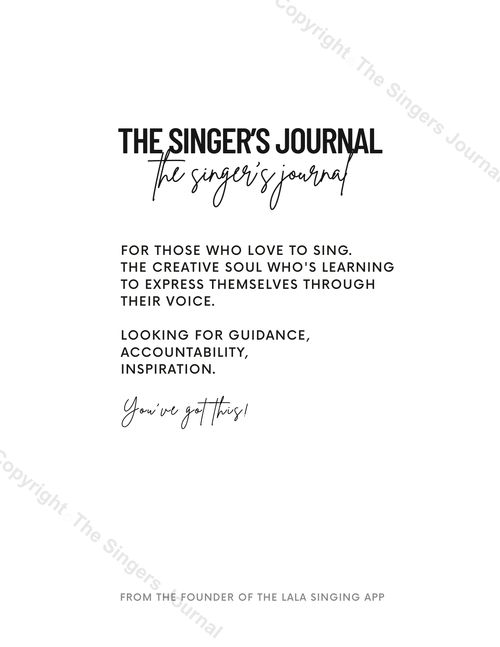 The Singer's Journal